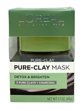 L'Oreal Pure-Clay Mask (1.7oz / 48g) New w/Box As Seen In Pics YOU PICK EFFECT!