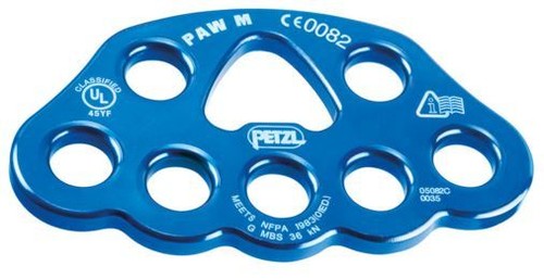 Petzl P63 Paw Rigging Anchorage Plate (S/M/L) 36kN Lightweight 19mm Holes - Picture 3 of 4