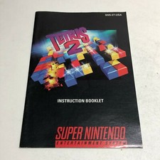 Tetris 2 Instruction Booklet ONLY  SNES, Super Nintendo Manual