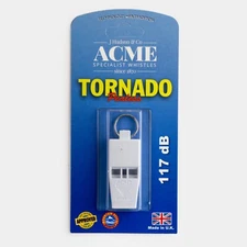 Acme No. 636 Tornado Pealess 117dB Whistle, Color White