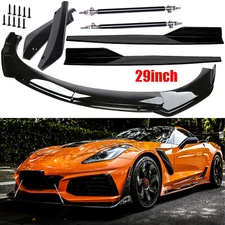 For Chevy Corvette Front Bumper Lip Splitter Spoiler Body Kit Side Skirt