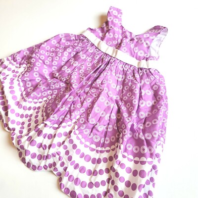 Gymboree 18-24 mo Hippos and Bows Purple Scalloped Dot Dress NWT 2014
