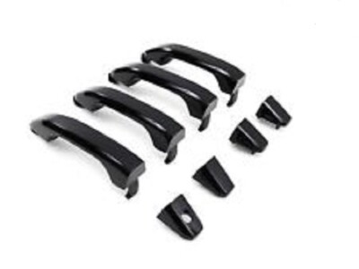 2015-2018 Chevrolet Silverado Door Handles Set of 4 Gloss Black 84713668 OEM GM