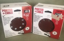 2 PORTER CABLE  5 Eight-Hole, H&L Sanding Dis...