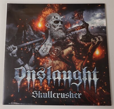 Onslaught Skullcrusher White Red Splatter LP Vinyl Record new