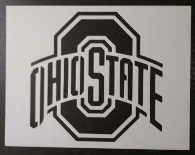 Ohio State Buckeyes Reusable Plastic Stencil for Crafts, Decor & DIY Projects
