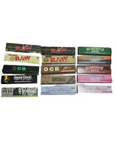 15-Count Rolling papers King size sampler Pack(Raw/Elements/Marley/Snoop/Blazy)