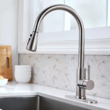 Modern 3 Spray Mode Single-Handle Pull-Down Sprayer Kitchen Faucet with Lead-Fre
