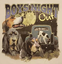 COON HOUNDS BOYS NIGHT OUT HUNTER COONDOG COON HUNTING #506 POCKET SHIRT