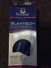 Powerstep Slim-Tech 3/4 Orthotic Supports 4-4 1/2 6-6 1/2