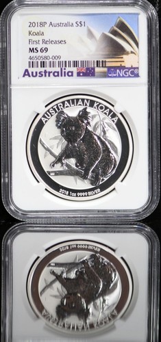 2018 P AUSTRALIA SILVER DOLLAR ~ NGC MS-69 KOALA EARLY RELEASES ~ FREE SHIPPING