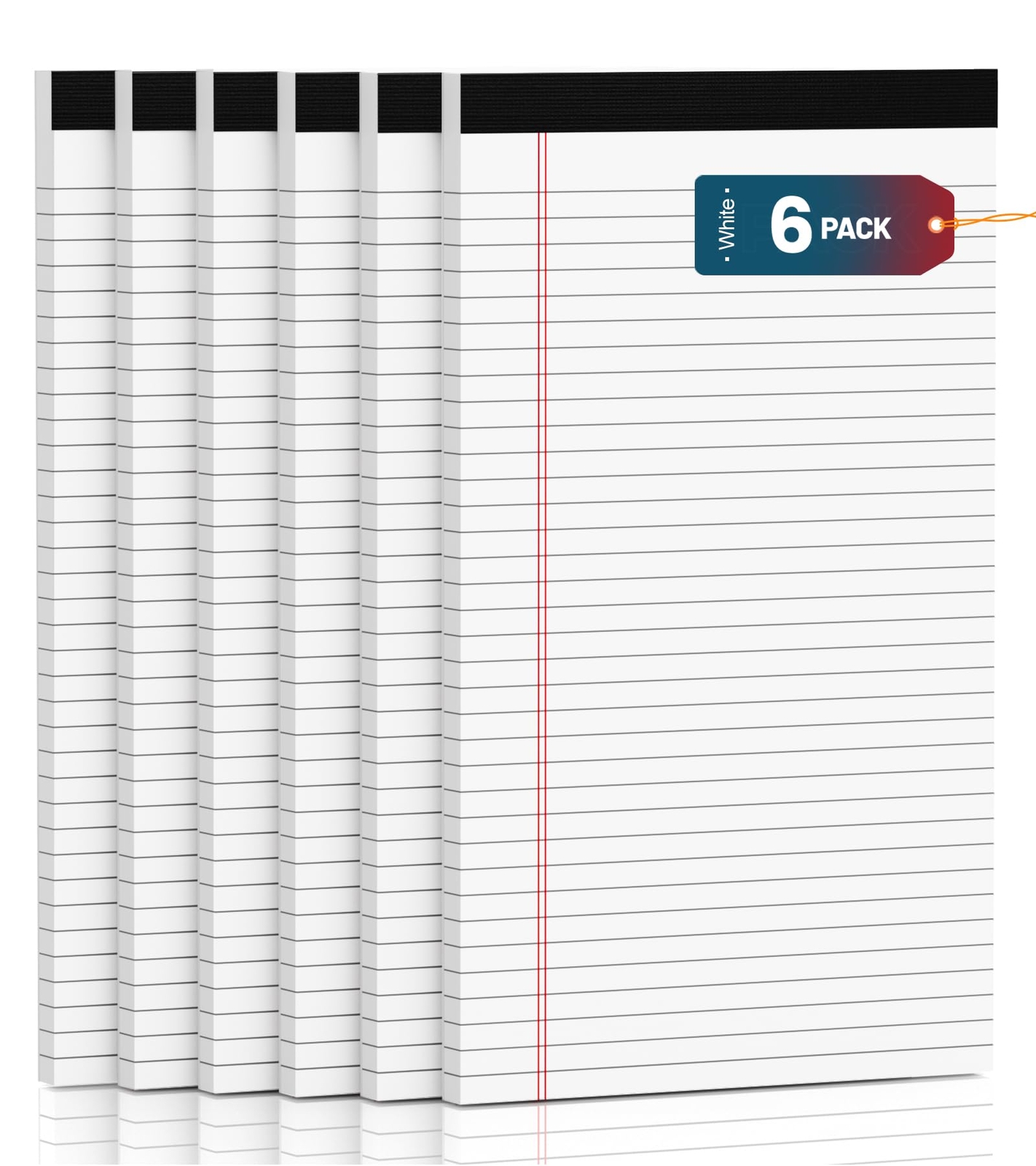 Legal Pads 8.5 x 14 Note Pads, 6 Pack Writing Pads Wide Ruled Notepads, Micro...