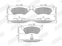 Jurid 572505J Bremsbelagsatz, Scheibenbremse FüR Chrysler,Dodge,Jeep, Lincoln,