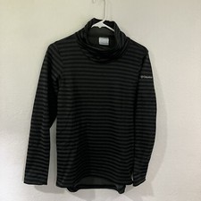 Columbia Small Women  s Top Black And Grey Activewear Cowl Neck Turtleneck H5