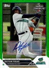 2023 Topps Pro Debut Autographs Green Foil #PD151 Dayan Frias Auto 20/99