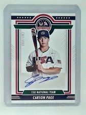 Carson Page 2022 USA Baseball Stars & Stripes - AUTO (089/499) -