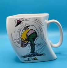 VTG GOLF MUG TWISTED THE RESULTS OF OVER-SWING COFFEE CUP GOLF GIFTS 1991