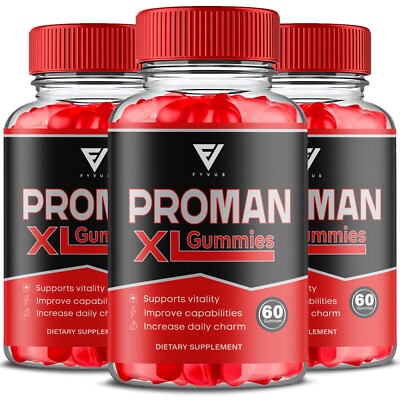 (3 Pack) Proman XL Gummies, Pro Man XL Gummy, Proman XL Reviews (180 Gummies)