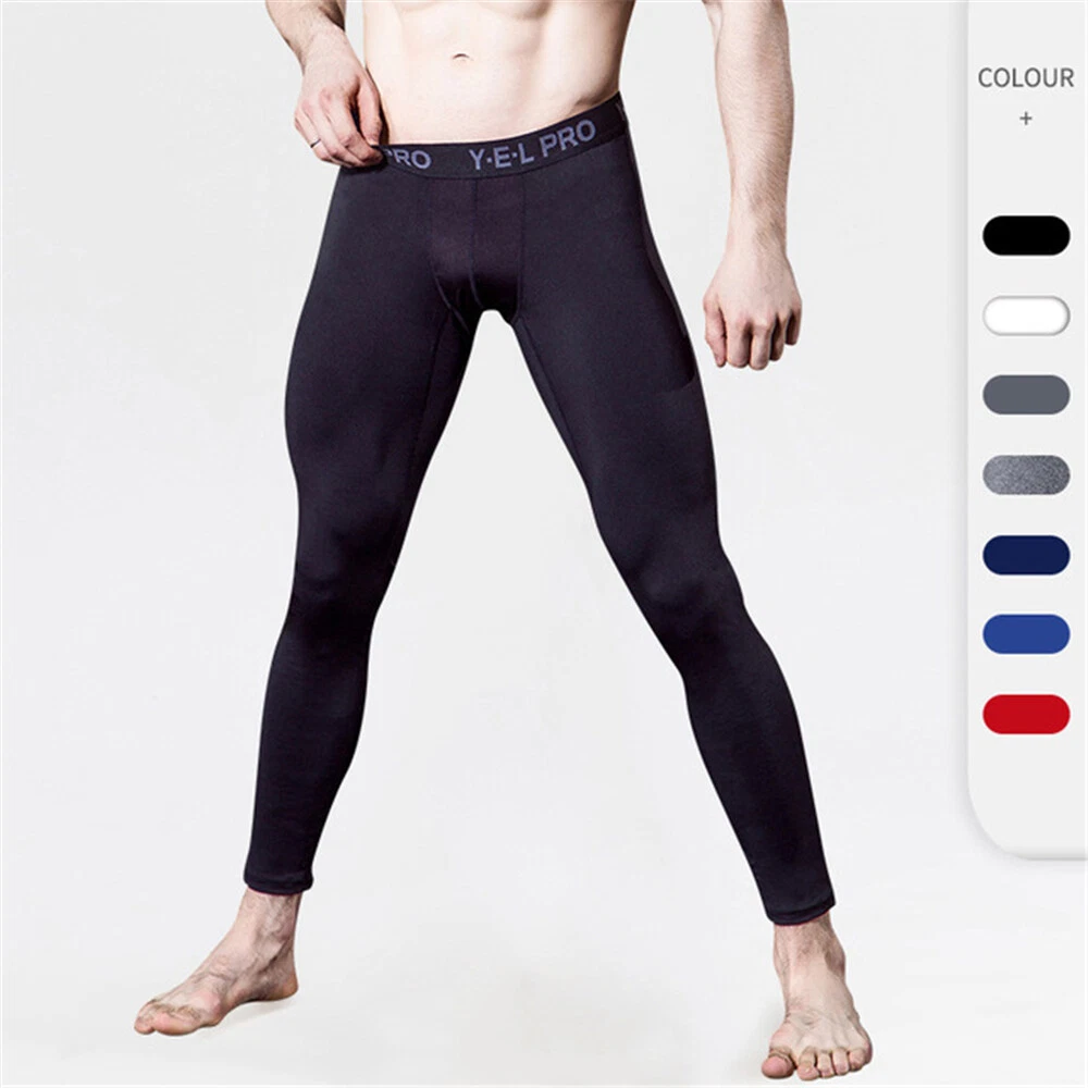Men's Cool Dry Fit Compression Pants Athletic Workout Running Tights Base Layer