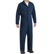RED CAP Mens 48-LN Blue Zip-Front Cotton Coverall - cc18nv5