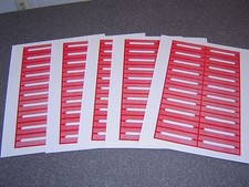 100 Blank Red Shaded Juke Box Labels Jukebox. 45rpm.