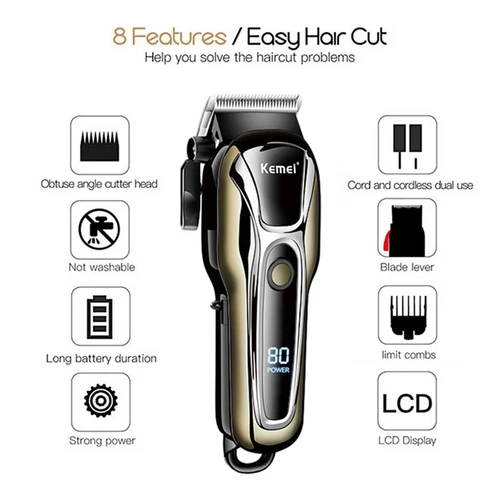 Kemei-1900/1995 Hair Trimmer & Clipper Cordless Electric Cutting Machine US SHIP - Picture 29 of 31