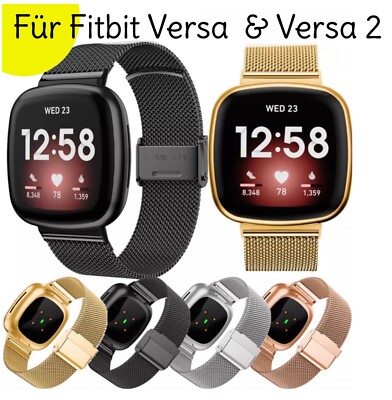 Für Fitbit Versa 2 Milanese Armband Metall   Stainless Steel Mesh Ersatzband