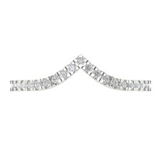 0.17 ctw Zirconia Diamond Women's Wedding Band  Stackable 14K White Gold Ring