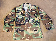 Military BDU Shirt MEDIUM REGULAR Camouflage Used Woodland 703