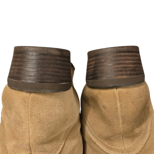 Roxy Giddy Up Western Fashion Boots Ladies 10 Cowboy Style Suede Leather Tan - Picture 10 of 23
