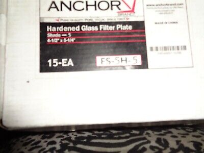 4-1/2"x 5-1/4" Free Ship NEW Anchor FS-5H-9 Hardened Glass Filter Plate Shade 9