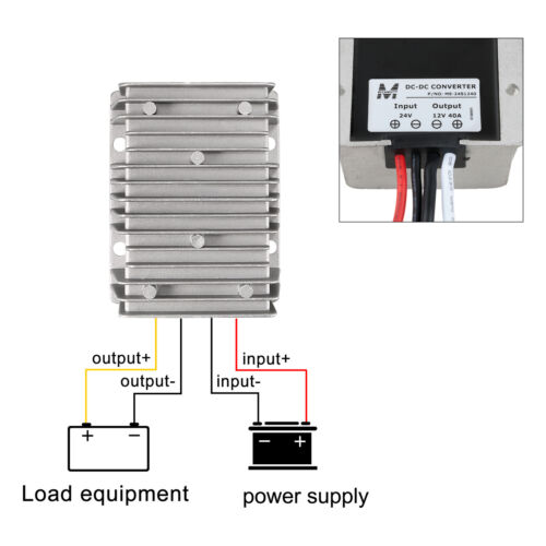 Power Converter Regulator DC 24V Step Down to DC 12V 40A 480W Waterproof - Picture 8 of 8