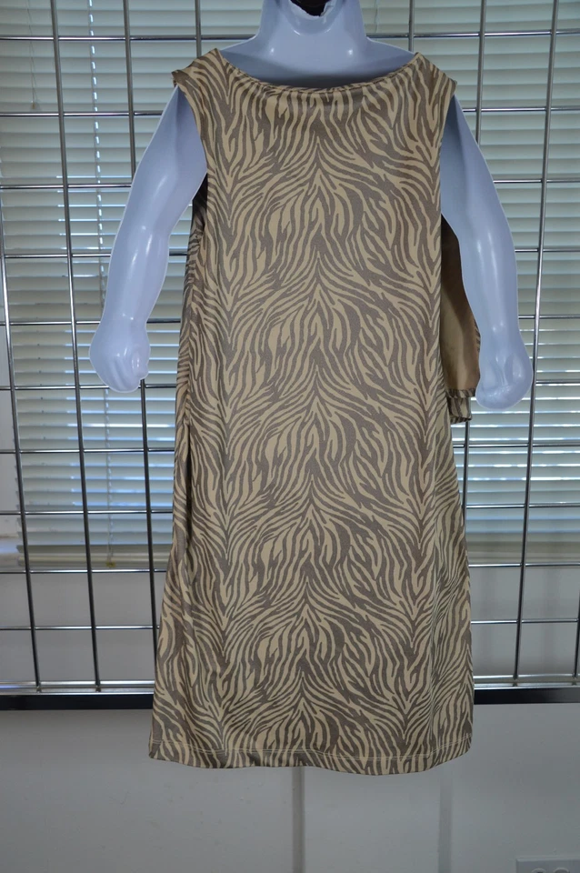 Nicole Miller Animal Print Girls Fancy Dress Size 12 Sleeveless On Sale - Image 2 of 4