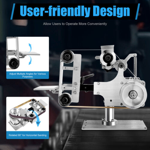 110V 550W 1x30"Belt Sander + Motor Polishing Sharpener Fixed Angle Grinder Tool - Picture 6 of 22