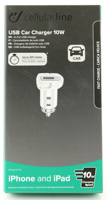 Ladegerät CELLULARLINE Zigarettenanzünder USB KFZ LKW Auto Ladestecker Handy 362