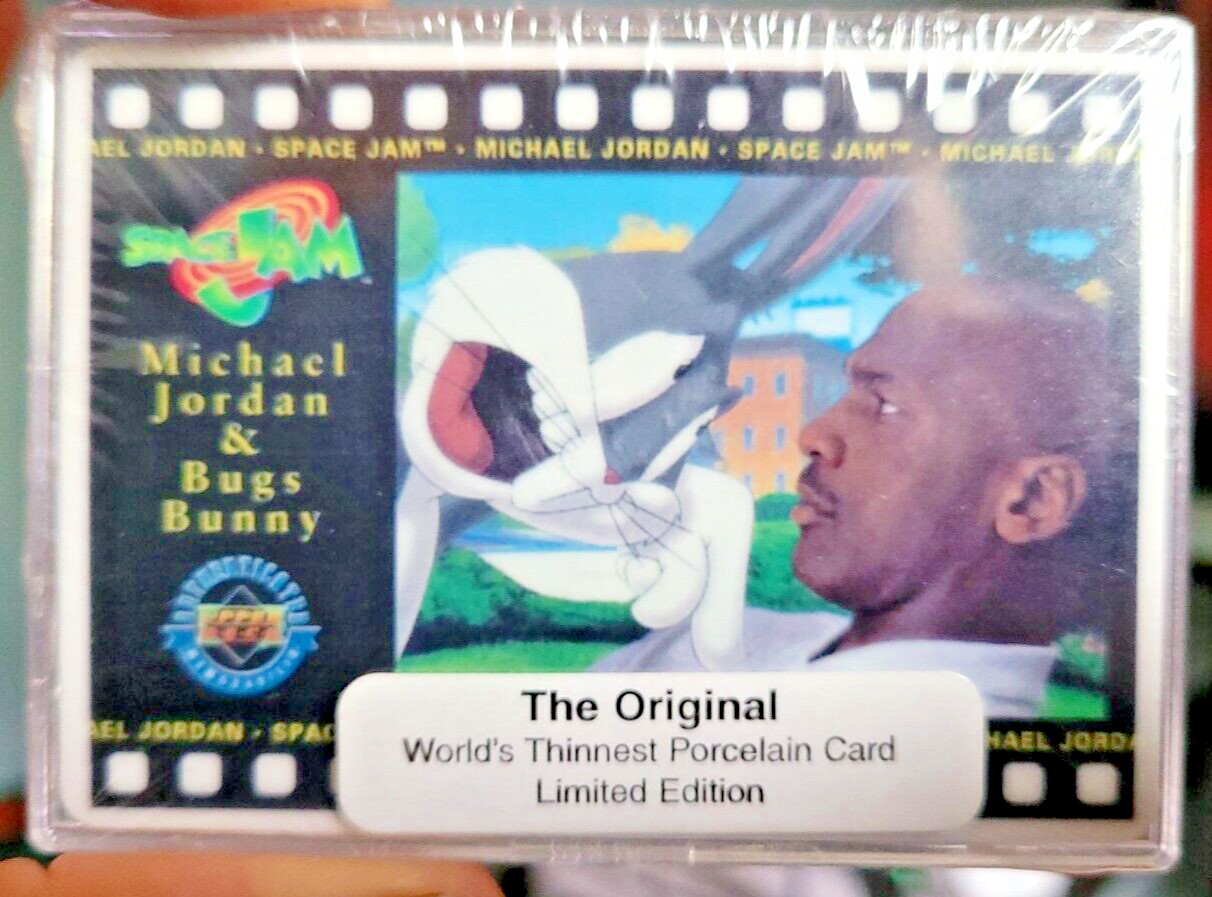 LOW NUMBER!! # 18/2500 1996 Upper Deck Space Jam JORDAN Porcelain Ltd. Ed.