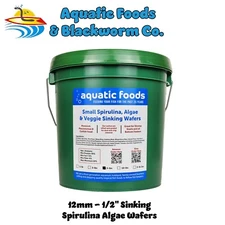 5-lbs 12mm Small Spirulina, Algae Sinking Wafers for Pleco & Shrimp.  AFI