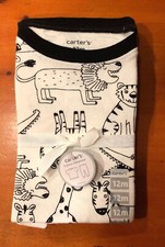 Carter s 2 Piece Pajamas Sleepwear 12 Months Black White Animals 16532511