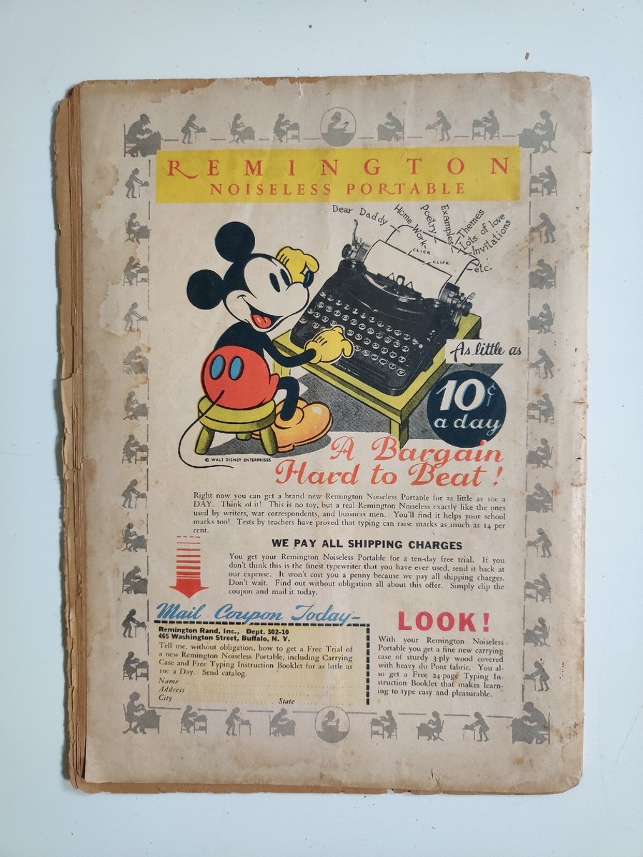 1938 Mickey Mouse Magazine Vol 4 #1 Brave Little Tailor