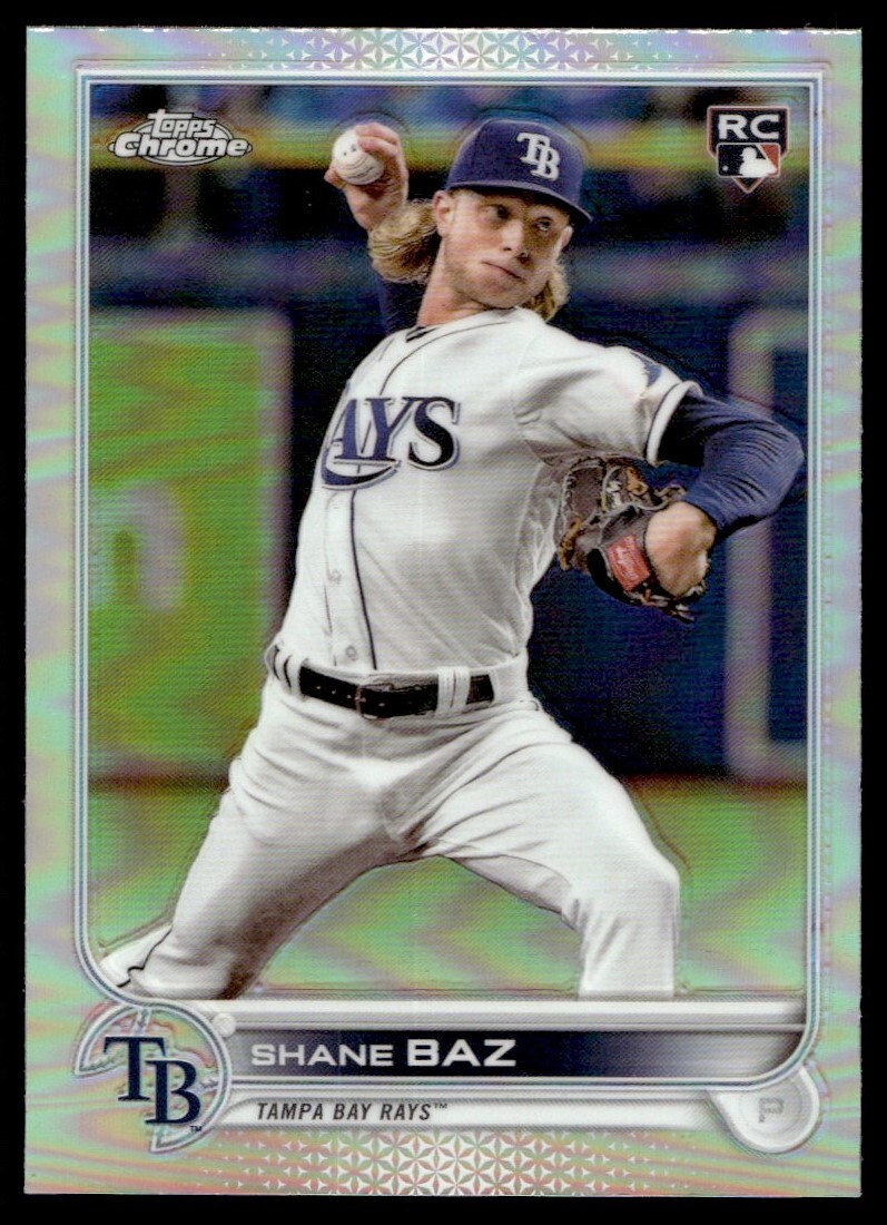 2022 Topps Chrome Refractor Shane Baz Rookie G28 Tampa Bay Rays #201