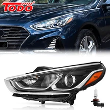 For 2018 2019 Hyundai Sonata Halogen Headlight Assembly W/Bulb Driver Left Side
