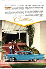 1958 Stampa Pubblicità Cadillac Eldorado Auto Del Monte Salopette Abiti di Travilla