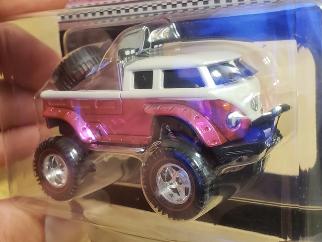 hot wheels pink vw bus