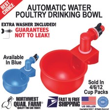Automatic Watering Cups Poultry Drinker Waterer Chicken Duck Geese Quail Pigeon