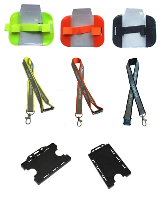 PAC SUPPLIES GLOBAL LTD Security Reflective Armband for Sia Card + reflective Lanyard + Double id Holder