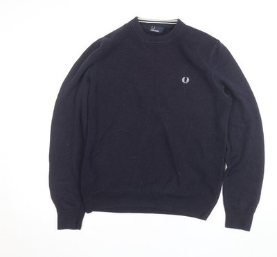 Pullover Pulli Herren UK Größe L Fred Perry Blau