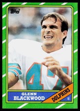 Glenn Blackwood, 1986 Topps, #58, Miami Dolphins,