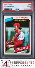 1980 TOPPS #85 TED SIMMONS CARDINALS HOF PSA 9