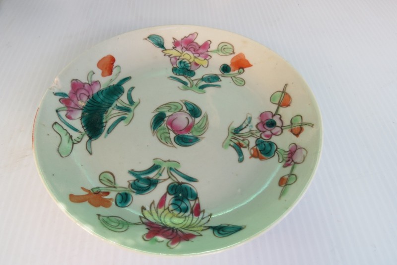 Vintage Chinese （杨鼎興）Famille rose Porcelain Flower Tray disc