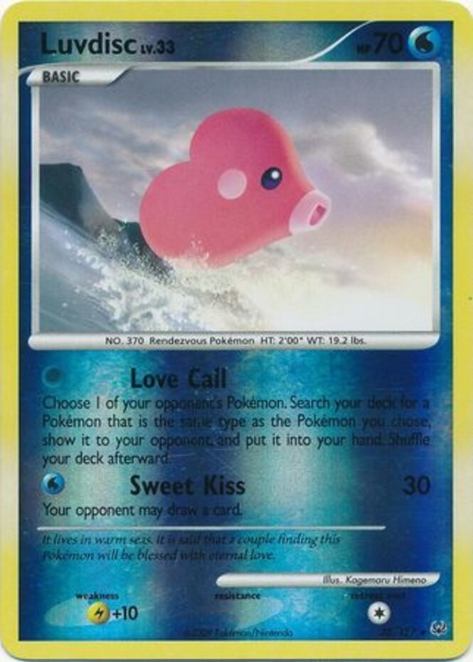 Luvdisc - 35/127 - Rare - Reverse Holo Moderately Played Platinum Base Set